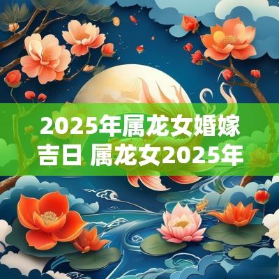 2025年属龙女婚嫁吉日 属龙女2025年结婚好吗
