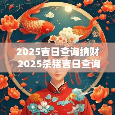 2025吉日查询纳财 2025杀猪吉日查询