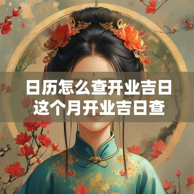 日历怎么查开业吉日 这个月开业吉日查询