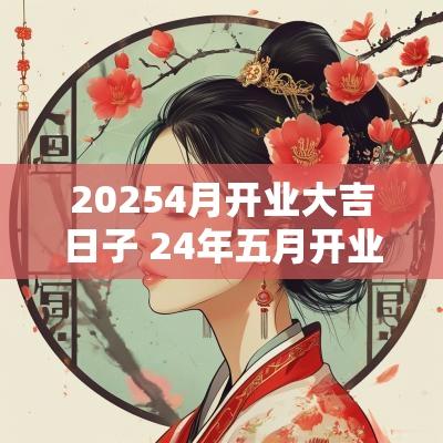 20254月开业大吉日子 24年五月开业大吉的日子