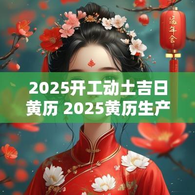2025开工动土吉日黄历 2025黄历生产吉日查询