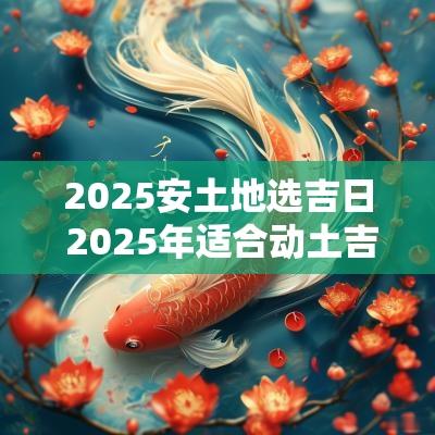 2025安土地选吉日 2025年适合动土吉日
