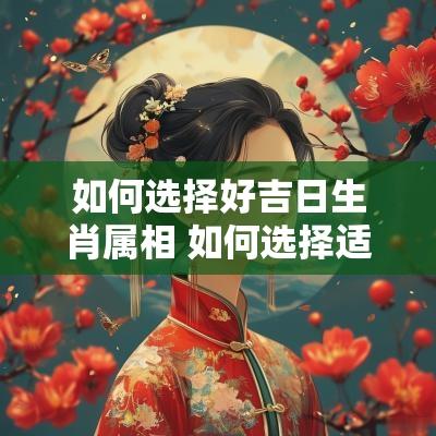 如何选择好吉日生肖属相 如何选择适合自己的吉日良时
