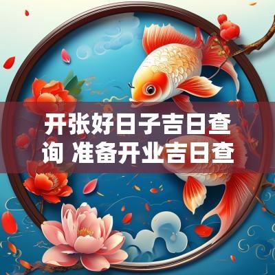 开张好日子吉日查询 准备开业吉日查询大全表