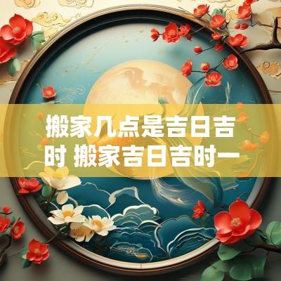 搬家几点是吉日吉时 搬家吉日吉时一览表