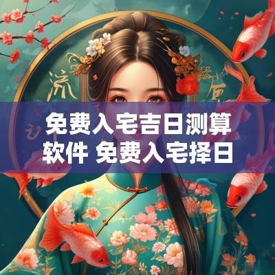 免费入宅吉日测算软件 免费入宅择日