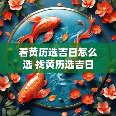 看黄历选吉日怎么选 找黄历选吉日