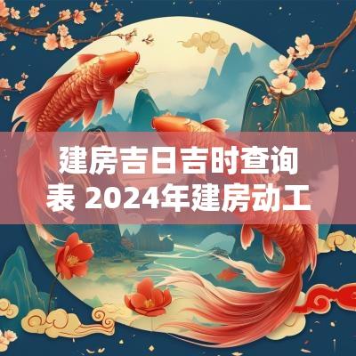 建房吉日吉时查询表 2025年建房动工吉日吉时