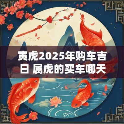 寅虎2025年购车吉日 属虎的买车哪天吉日最佳
