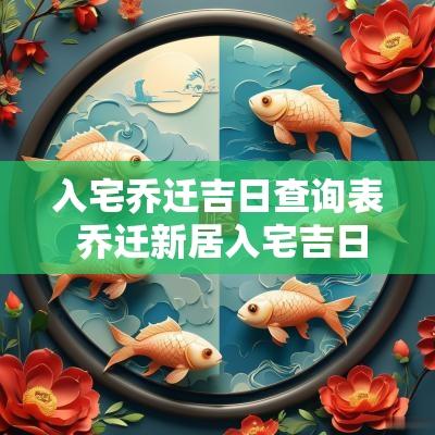入宅乔迁吉日查询表 乔迁新居入宅吉日一览表
