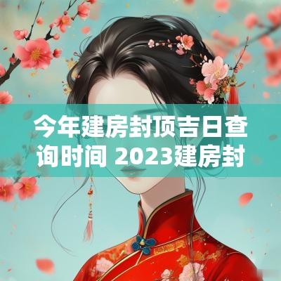 今年建房封顶吉日查询时间 2025建房封顶黄道吉日