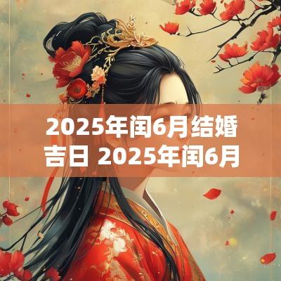 2025年闰6月结婚吉日 2025年闰6月结婚日子