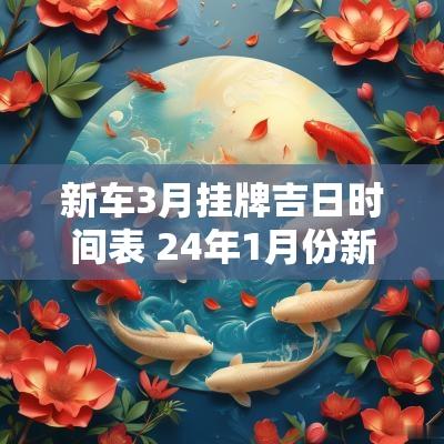 新车3月挂牌吉日时间表 24年1月份新车挂牌吉日