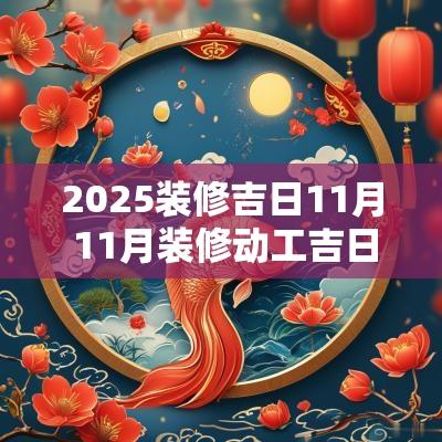 2025装修吉日11月 11月装修动工吉日具体时间