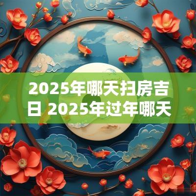 2025年哪天扫房吉日 2025年过年哪天是扫房日