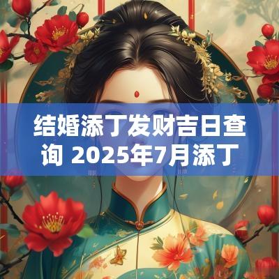 结婚添丁发财吉日查询 2025年7月添丁吉日