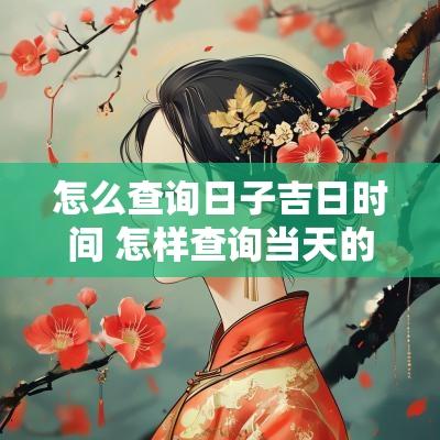 怎么查询日子吉日时间 怎样查询当天的吉日