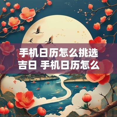 手机日历怎么挑选吉日 手机日历怎么选日子