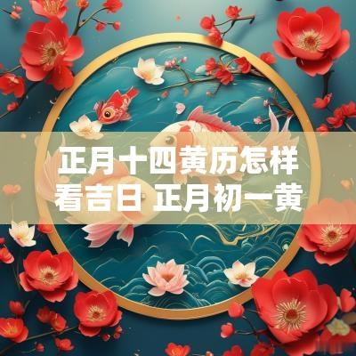正月十四黄历怎样看吉日 正月初一黄历吉日查询