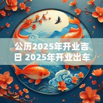 公历2025年开业吉日 2025年开业出车吉日