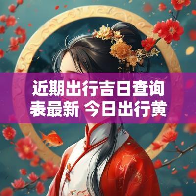 近期出行吉日查询表最新 今日出行黄道吉日查询