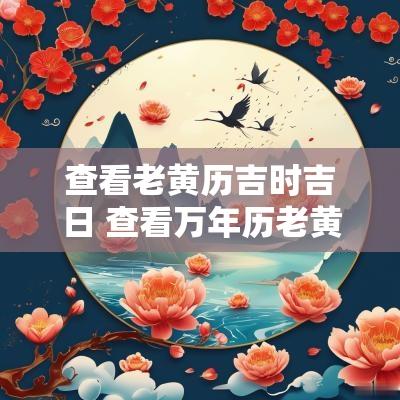 查看老黄历吉时吉日 查看万年历老黄历