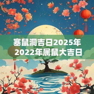 塞鼠洞吉日2025年 2025年属鼠大吉日