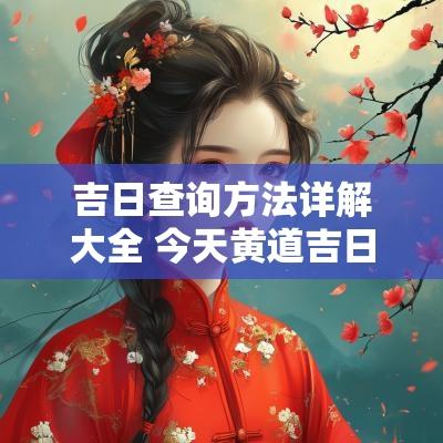 吉日查询方法详解大全 今天黄道吉日吉日查询