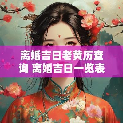离婚吉日老黄历查询 离婚吉日一览表