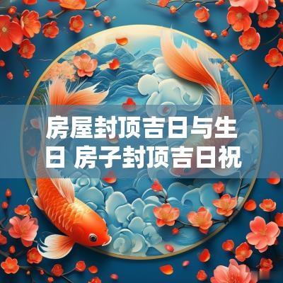 房屋封顶吉日与生日 房子封顶吉日祝福
