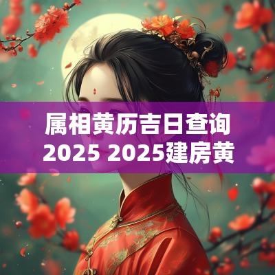 属相黄历吉日查询2025 2025建房黄历吉日查询