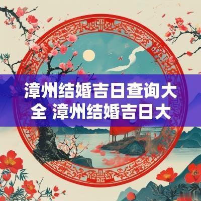 漳州结婚吉日查询大全 漳州结婚吉日大全最新查询