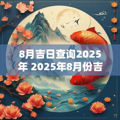 8月吉日查询2025年 2025年8月份吉日查询