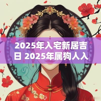 2025年入宅新居吉日 2025年属狗人入宅吉日