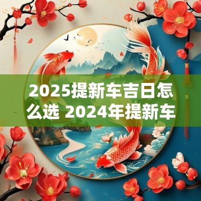 2025提新车吉日怎么选 2025年提新车的吉日