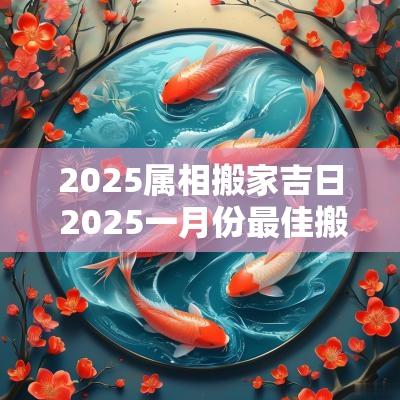 2025属相搬家吉日 2025一月份最佳搬家日子