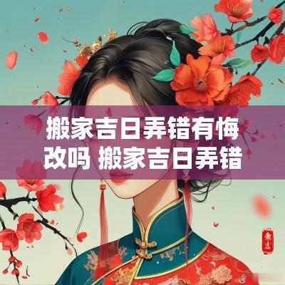 搬家吉日弄错有悔改吗 搬家吉日弄错了怎么办