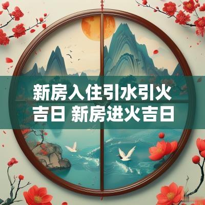 新房入住引水引火吉日 新房进火吉日吉时