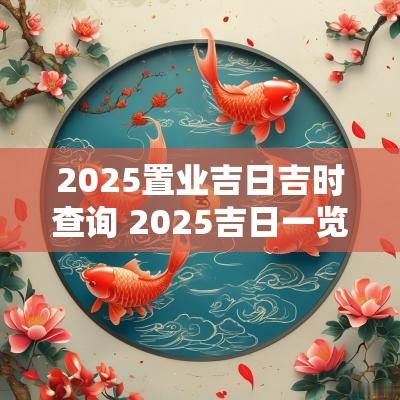 2025置业吉日吉时查询 2025吉日一览表图片