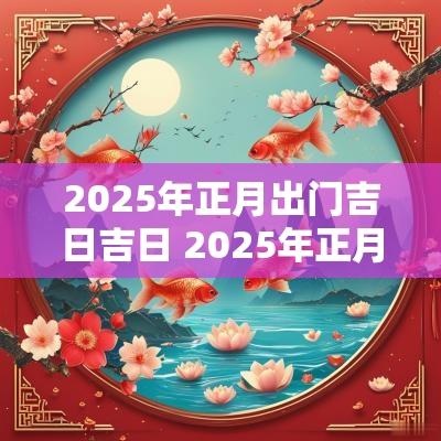 2025年正月出门吉日吉日 2025年正月出门吉日
