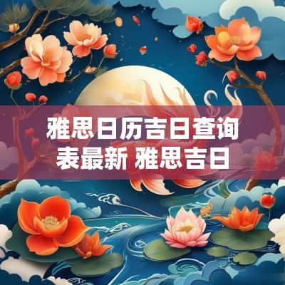 雅思日历吉日查询表最新 雅思吉日