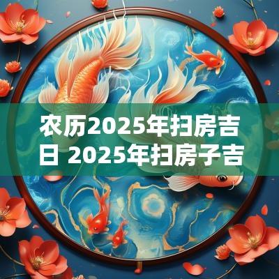 农历2025年扫房吉日 2025年扫房子吉日