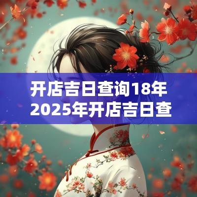 开店吉日查询18年 2025年开店吉日查询