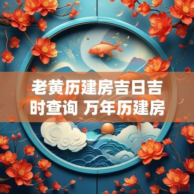 老黄历建房吉日吉时查询 万年历建房黄道吉日吉时查询最新