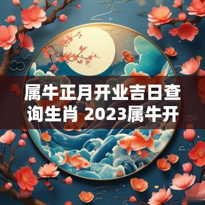 属牛正月开业吉日查询生肖 2025属牛开业吉日查询