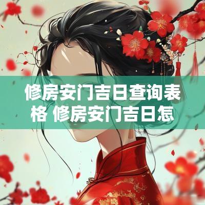 修房安门吉日查询表格 修房安门吉日怎么选好
