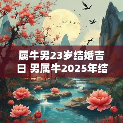 属牛男23岁结婚吉日 男属牛2025年结婚吉日