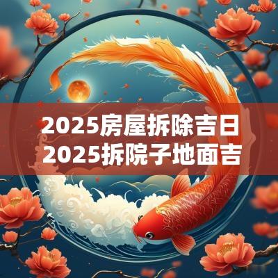 2025房屋拆除吉日 2025拆院子地面吉日