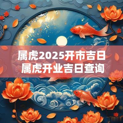 属虎2025开市吉日 属虎开业吉日查询