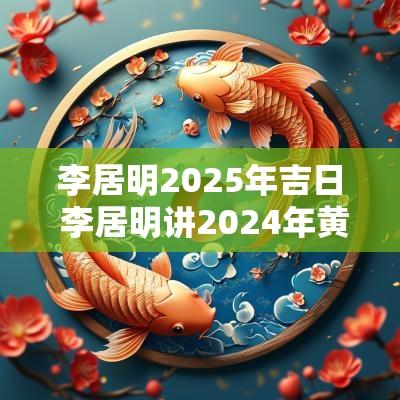 李居明2025年吉日 李居明讲2025年黄道吉日